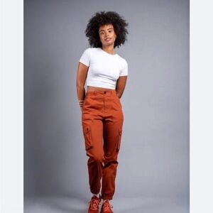 Wondery Women's Rust Cargo Joggers